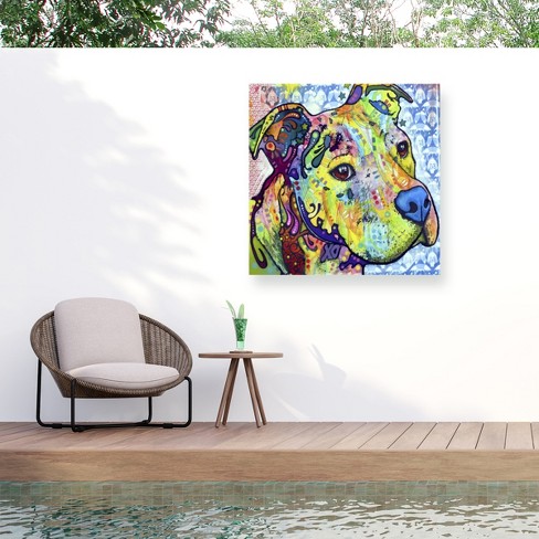 "Thoughtful Pitbull III" Outdoor Canvas - image 1 of 4