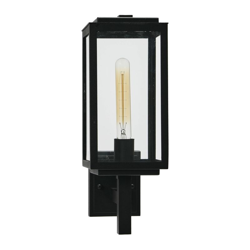 Robert Stevenson Lighting Robert Stevenson Lighting Addison Metal and Glass Outdoor Light Textured Black, 6 of 8