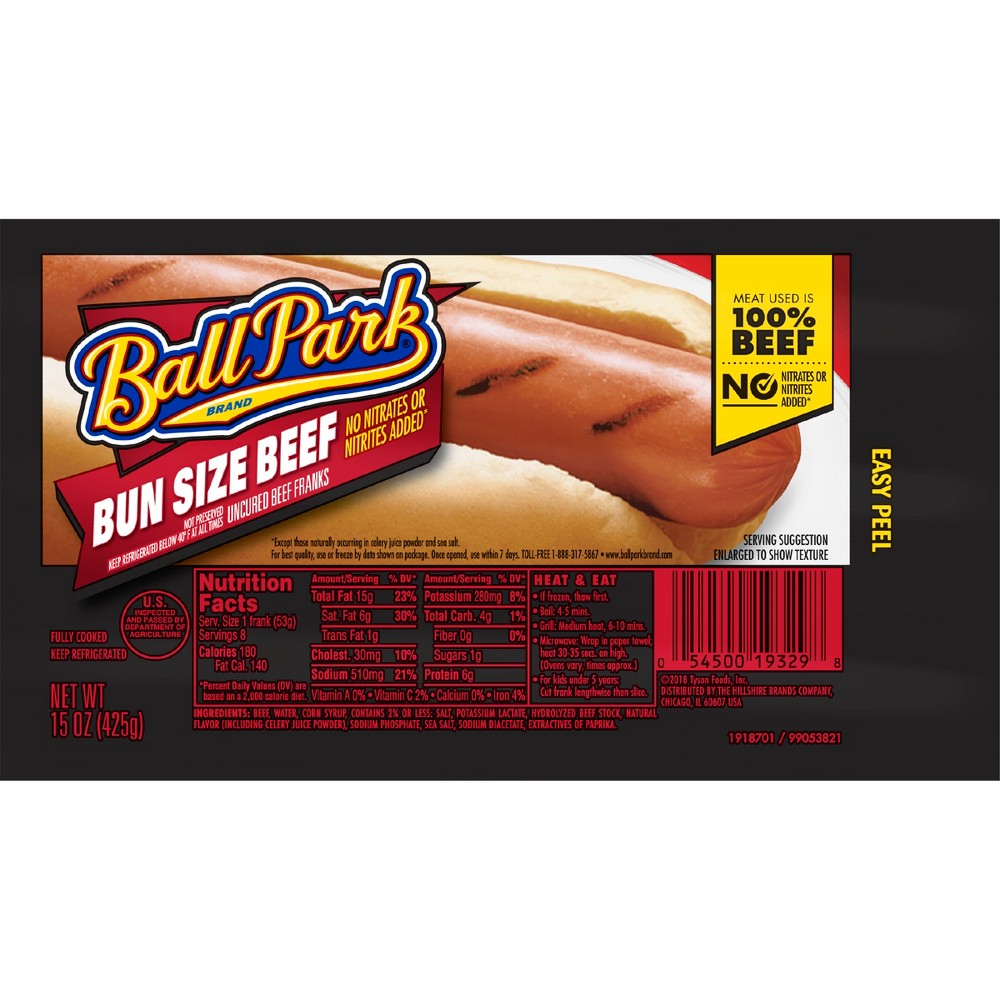UPC 054500193298 - Ball Park Bun Size Beef Franks - 8ct/15oz UPC 054500193298 - Ball Park Bun Size Beef Franks - 8ct/15oz