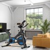 Naysaye Adjustable Resistance Exercise Bike, Stationary Bikes, Indoor Cycling Bike with Adjustable Cage Pedals for Home Gym, Blue, 42"*41.6"*21.6" - 2 of 4