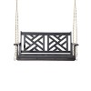 Okak Acacia Wood Porch Swing with Slatted Seat,Patio Swing with 244" Chains,Outdoor Bench Swing for Patio,Backyard,Garden - 2 of 4