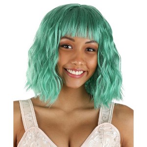 HalloweenCostumes.com One Size Fits Most Women Bright Teal Women's Wavy Wig, Blue - 1 of 2