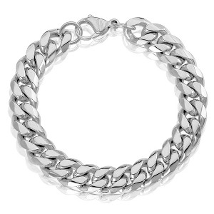 Crucible Men's 12mm Curb Chain Stainless Steel Bracelet 8.5" - 1 of 4