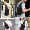MaseiKar 14-16 inch Sling Bag for Men,Black Crossbody Bag with USB Charging Port Fits 10.2inch iPad, Casual Daypack - 2 of 4