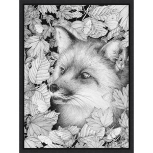 Amanti Art Fox and Forest by Ec Mazur Framed Canvas Wall Art - 1 of 4