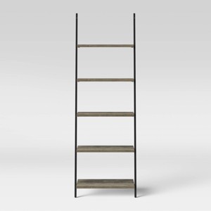 72" Loring 5 Shelf Leaning Bookshelf - Threshold™ - 1 of 4