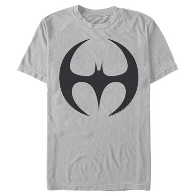 Men's Batman Logo Modern Wing Curve T-shirt - Silver - Small : Target
