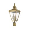 Livex Lighting Cambridge 3 - Light Post Light in  Antique Brass - 2 of 4