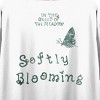 Flowers & Butterflies Softly Blooming Women’s White Crew Neck Short Sleeve Crop Top - 4 of 4