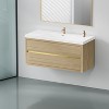 Bencmate Bathroom Storage Cabinets, Wall-mounted Bathroom Vanity, Drawers that Have Soft-close Mechanisms, Brown, 47.24"*19.69"*22.44" - 2 of 4