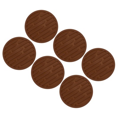 Unique Bargains Silicone Heat Resistant Non-Slip Restaurant Drink Coaster 6 Pcs