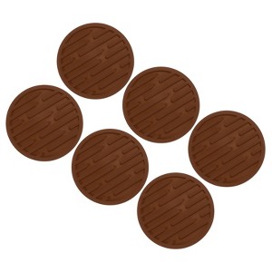 Unique Bargains Silicone Heat Resistant Non-Slip Restaurant Drink Coaster 6 Pcs - 1 of 4