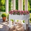 Maggift Planters, Garden Flower Pot Box with Wheels, Switchable Drainage Holes, Terrace Gardening Raised Flower Beds, White, 48"*24"*33" - 2 of 4