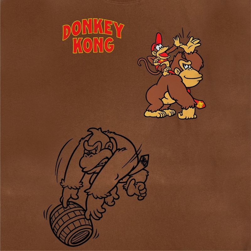 Men&#39;s Donkey Kong Short Sleeve Graphic T-Shirt - Brown, 3 of 5