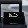 Jewelry Avalanche Ladies 20G 14K Gold Bezel Emerald Nose Hoop Ring, 5/16"(8mm) - 3 of 4
