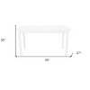HomeRoots 60" White Solid Wood Dining Table - 3 of 4