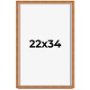 PosterPalooza | Classic Brown Picture Frame - UV Acrylic, Foam Board Backing, Hanging Hardware - 2 of 4