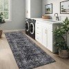 Machine Washable Indoor Rug, Non-Slip Low Pile Carpet for Living Room Hallway, Soft Geometric Design, Stain Resistant & Foldable - 2 of 4