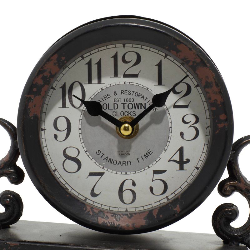 Set of 2 Metal Scroll Clocks Black - Olivia &#38; May, 4 of 12