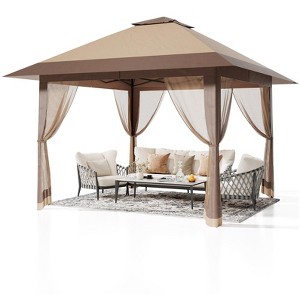 13x13FT Outdoor Canopy Tent with Mosquito Netting and 3 Adjustable Heights, for Garden, Party, Wedding - 1 of 4