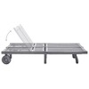 vidaXL Sunlounger Grey Solid Acacia Wood, 100% Polyester Fabric - 3 of 4