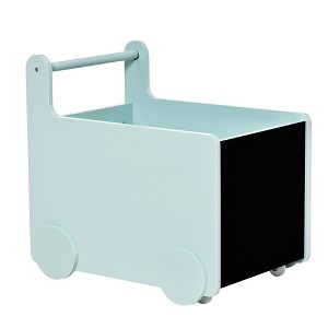 Qaba's Kids' Storage Cabinet, Organizer for Books, Crafts, Rollable Toy Chest Safely Transport Bookshelf with Included Wheels, Clean Play Room - 1 of 4