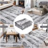 Area Rug, Home Decor Machine Washable Marble Distressed Rug - Boho Farmhouse Non-Slip Ultra Thin  Accent Carpet for Living Room Bedroom Dining Room - 4 of 4