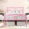 Twin Size Bed Frames with Headboard and Footboard,Twin Metal Bed Frame for Kids,12.2-inch Under Bed Storage,Steel Slats Support,No Box Spring Needed - 3 of 4