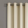 Faux Linen Absolute Blackout Grommet Top Single Window Curtain Panel - Lush Décor - 2 of 4