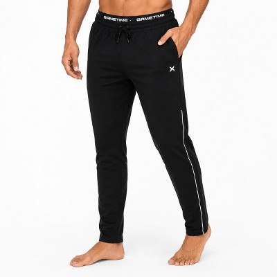 Game Time Men's Scuba Knit Track Pant - Straight Leg Athletic Sweatpant with Side Pockets and Drawstring Waist (S-XL)