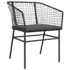 vidaXL Garden Chair Brown PE rattan, powder-coated steel Standard - 4 of 4