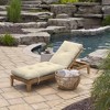 ARDEN Outdoor Plush Modern Tufted Chaise Cushion, 76 x 22, Water Repellent, Fade Resistant, Tufted Cushion for Chaise Lounger 76 x 22, Tan Leala - 2 of 4
