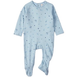 MiniMoi Baby and Toddler Boys "My Brightest Star" 100% Cotton Knit Footie - 1 of 4
