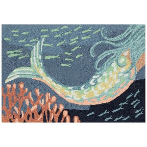 Liora Manne Frontporch Siren Sighting Indoor/Outdoor Area Rug Ocean 2'6" x 4' - 1 of 4
