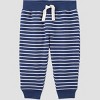 Carter's Just One You® Baby Boys' 3pc Quilted Sweatshirt with Long Sleeve Bodysuit and Jogger Pants Set - Navy Blue - 2 of 4