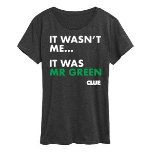 Women's - Clue - It Wasnt Me It Was Mr Green Short Sleeve Graphic T-Shirt - 1 of 4