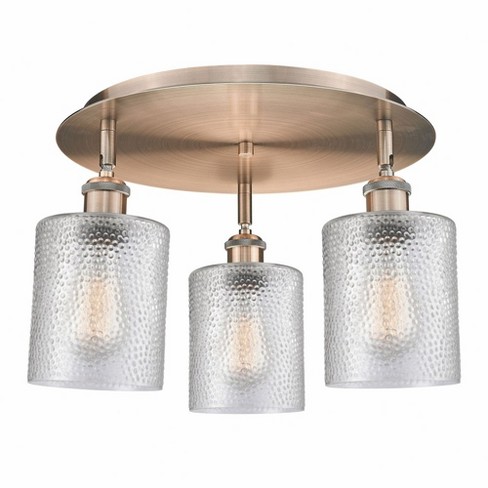 Innovations Lighting Cobbleskill 3 - Light Flush Mount in  Antique Copper - image 1 of 1