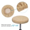 Unique Bargains Polyester Round Washable Elastic Bar Stool Cover for Dia 12"-14" Chair 4 Pcs - 3 of 4