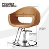 Karl Home Eye-catching Rhombus Stitch Pattern Extra Wide Seat Hair Stylist Salon Chair - 3 of 4