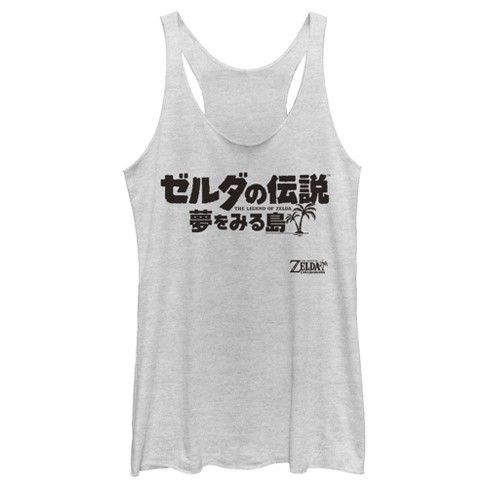 Women's Nintendo Legend of Zelda Link's Awakening Japanese Character Logo Racerback Tank Top - image 1 of 3