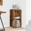 CLIHOME 2-Tier Side End Table Corner Cabinets Bedside Sofa Table With Storage Shelves - 2 of 4