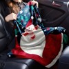 Lomsoe Christmas Santa Claus & Holly Print Flannel Blanket - All Seasons Soft and Warm Throw Blanket for Bed, Napping, Camping, Travel, Office - 4 of 4
