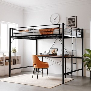 Karl Home Loft Bed Twin Full Queen Size with Flat Rungs for Adults, Kids and Young Teens, No Box Spring Required - 1 of 4
