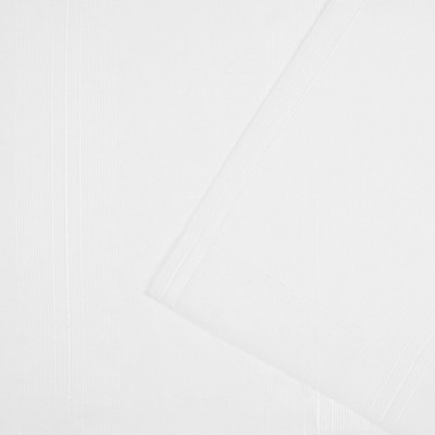 White Sheer Pleated Polyester Kitchen Window Curtain Panel