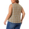 Agnes Orinda Women's Plus Size Sleeveless Boho Print V Neck Tank Tops - 4 of 4