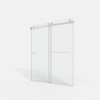 Cesicia 55-59x72 inches Brushed Nickel Double Sliding Shower Door - 2 of 4