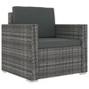vidaXL Patio Lounge Set Set of 8 Grey PE Rattan Large Modular - 4 of 4