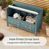 PAGED Storage Bench Modern Wooden Shoe Bench with Storage Space, Metal Handles and Removable Cushion for Mudroom, Bedroom, Entryway - 2 of 4