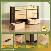 GALAXHERO 50.79'' White Wood 6-Drawer LED Dresser – Storage Organizer with Power Outlets (Fits 55'' TV) for Bedroom, Closet & Living Room - 3 of 4
