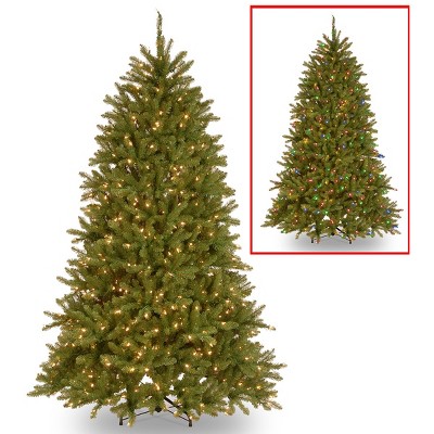 6.5ft National Christmas Tree Company Pre-Lit Dunhill Fir Artificial Christmas Tree with 600 Dual Color LED Lights & Powerconnect